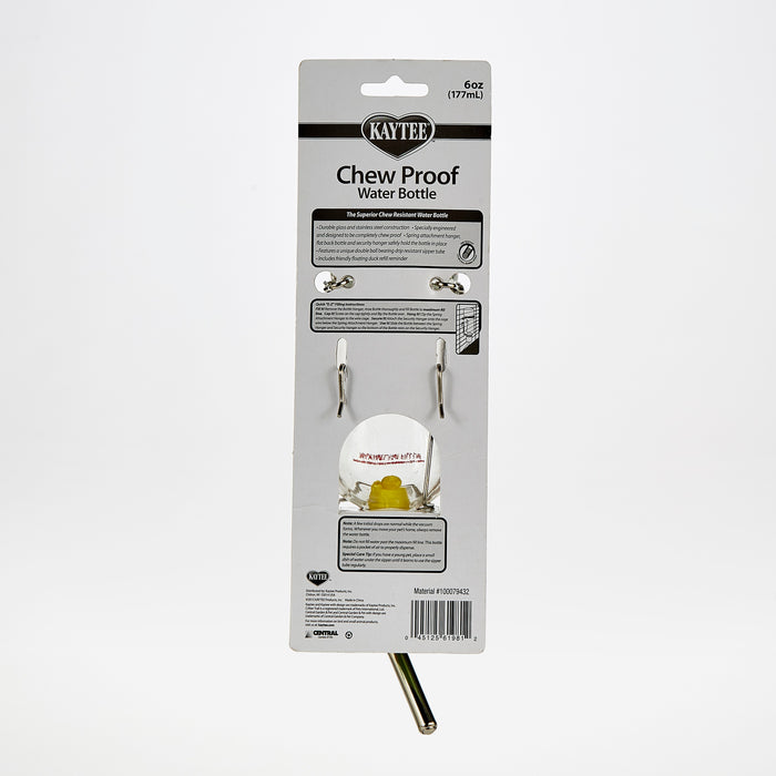 Bebedero Kaytee de Vidrio a Prueba de mordidas Para Animales Pequeños