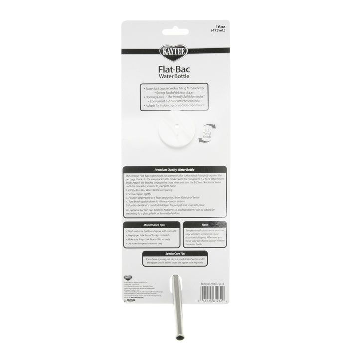 Kaytee Bebedero Botella de Agua Flat-Bac Para Animales Pequeños