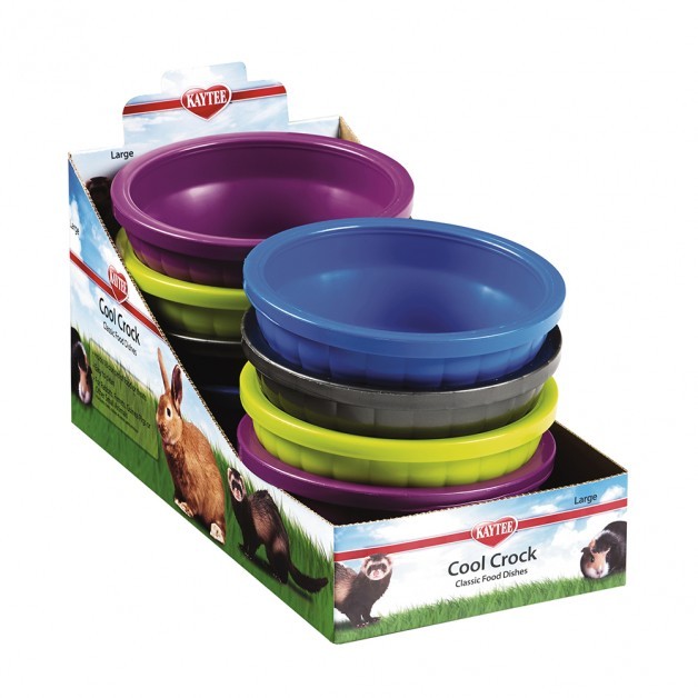 Kaytee Cool Crock Tazón de plástico, Para Animales Pequeños