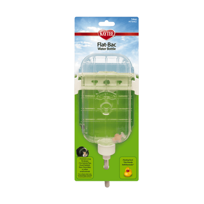 Kaytee Bebedero Botella de Agua Flat-Bac Para Animales Pequeños