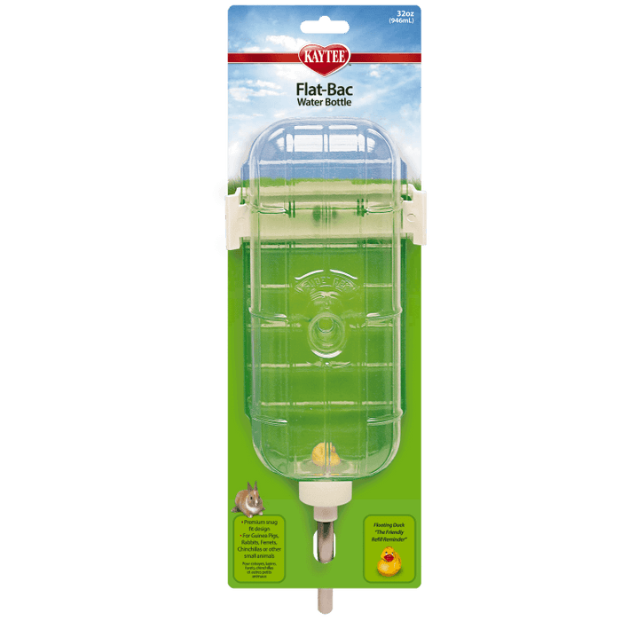 Kaytee Bebedero Botella de Agua Flat-Bac Para Animales Pequeños