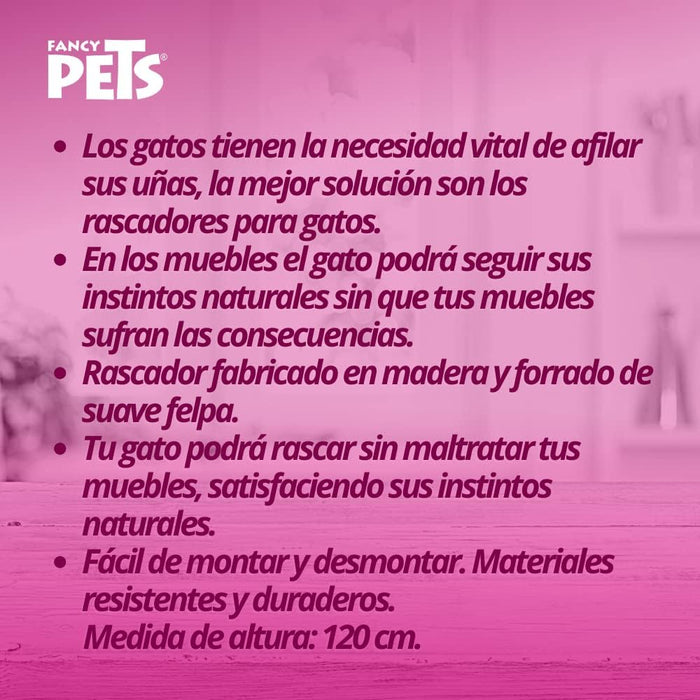 Fancy Pets Mueble/Rascador para Gato Atenas de 120 Centímetros de Altura