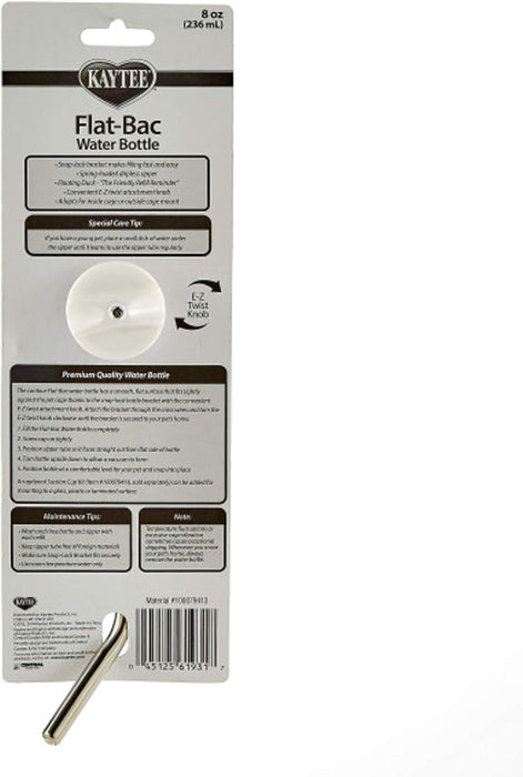 Kaytee Bebedero Botella de Agua Flat-Bac Para Animales Pequeños