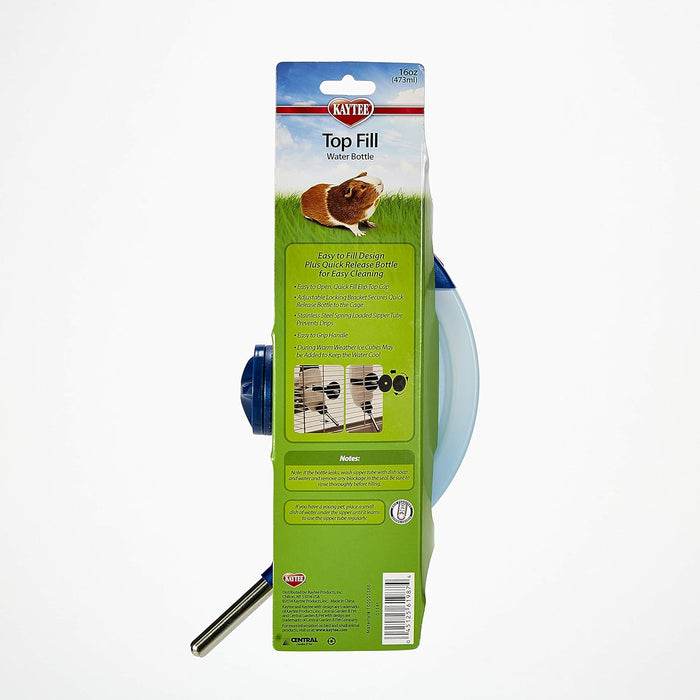 Kaytee Bebedero Botella de Agua de Llenado Superior 473 Ml (16 Oz)