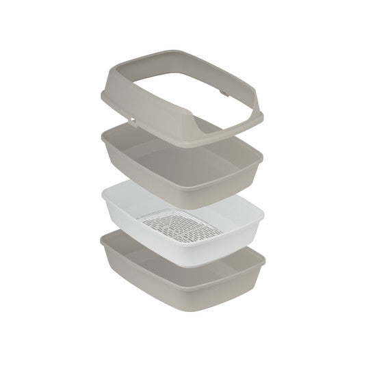 Moderna Products Arenero abierto con cernidor Lift to Sift Jumbo 57 cm Color Gris (Reciclado)