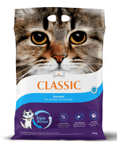 Intersand Arena aglutinante de arcilla sin aroma Classic para gato
