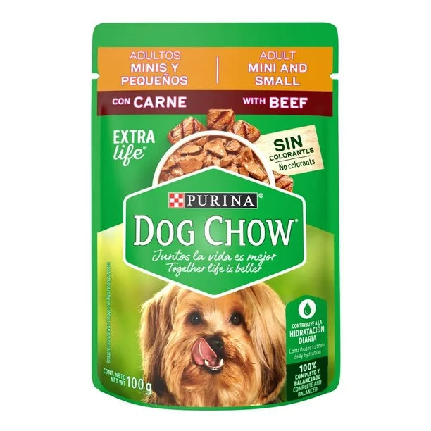 DOG CHOW Adulto Raza Pequeña Carne 100 g