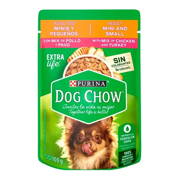 DOG CHOW Adulto Raza Pequeña Pavo & Pollo 100 g