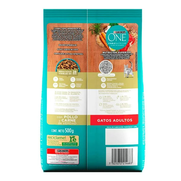 ONE Gato Adulto Carne 500 g