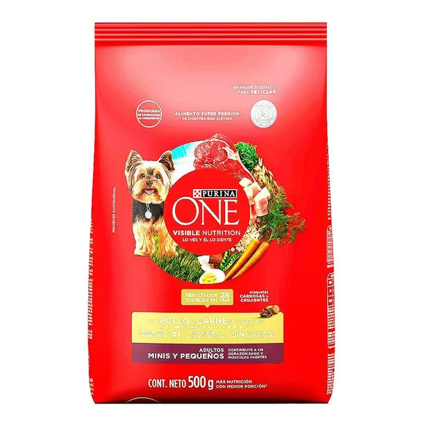 ONE Adulto Mini y Pequeño Carne 500 g