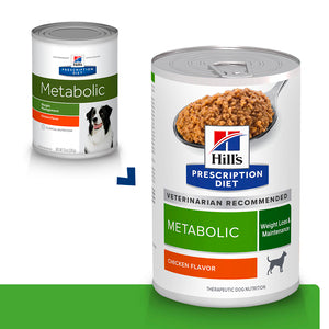 Hill's Prescription Diet Metabolic Alimento en lata para Perros con sabor a Pollo Para Control de Peso
