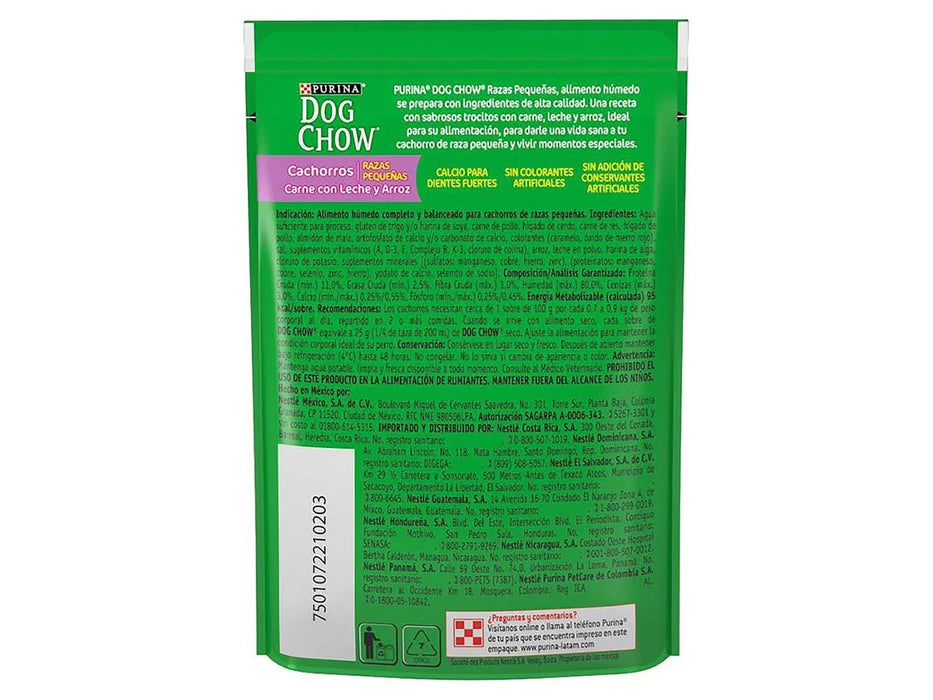 DOG CHOW Cachorro Raza Pequeña Car Lec Arz 100 g