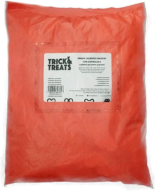 Trick & Treats Fresh! - aliento fresco - con espirulina (hueso mediano), 1 Kg Para Perros