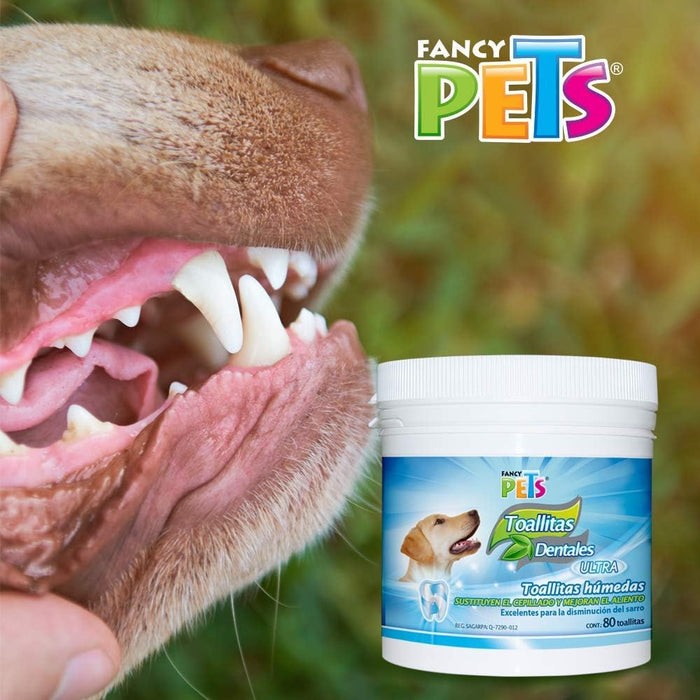 Fancy Pets Toallitas Dentales Ultra para Perro con 80 Piezas