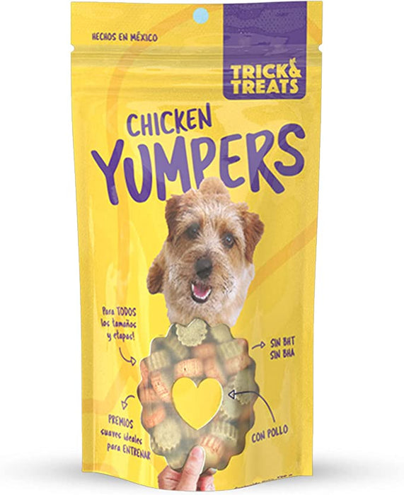 Trick & Treats YUMPERS Premios suaves para perros sabor pollo 100 g. (Amarillo)