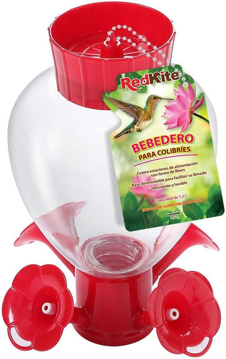 RedKite, Bebedero De Esfera Con Petunias Para Colibrí 1.2 lt