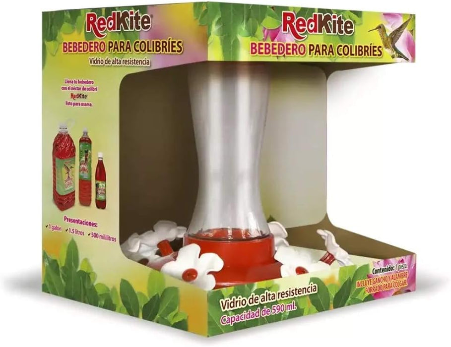 RedKite, Bebedero De Vidrio Para Colibrí 590 ml
