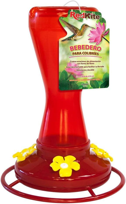 RedKite, Bebedero Rojo Para Colibrí 470 ml