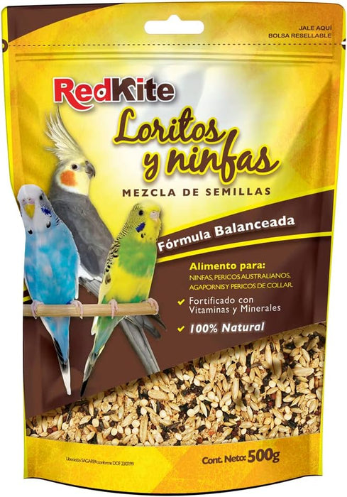RedKite, Mezcla de Semillas Para Loritos y Ninfas 500 gramos