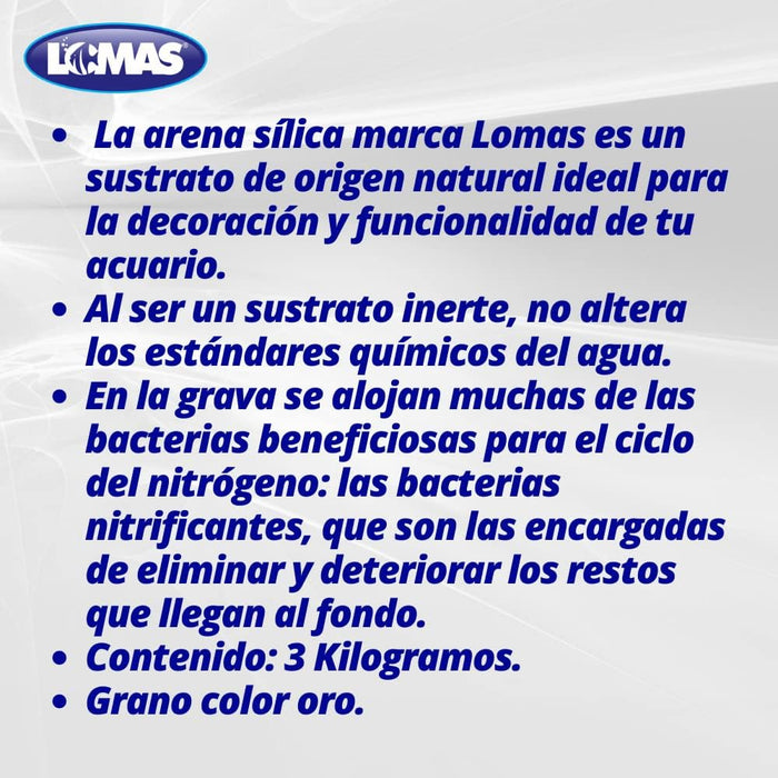 Lomas - Arena Silica Grano De Oro 3 Kg