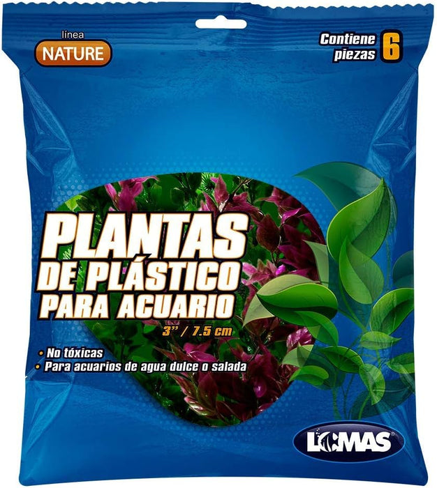Lomas, Plantas de Plástico para Acuario (6 piezas)