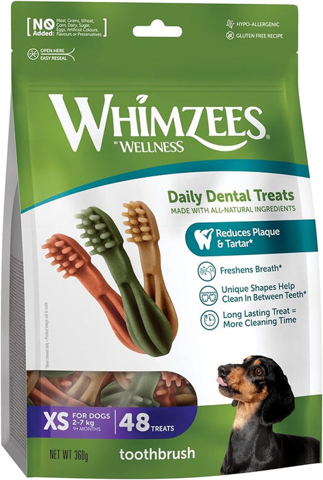 Whimzees-cepillo de dientes XS 48 piezas