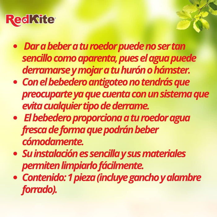 RedKite, Bebedero Anti goteó Para Jaula