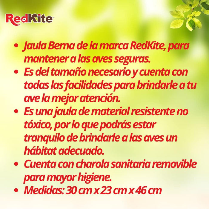RedKite, Jaula Berna Para Ave Variedad de Colores