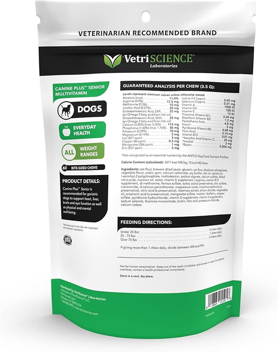 VetriScience-Senior Multivitamin canine plus 60 piezas