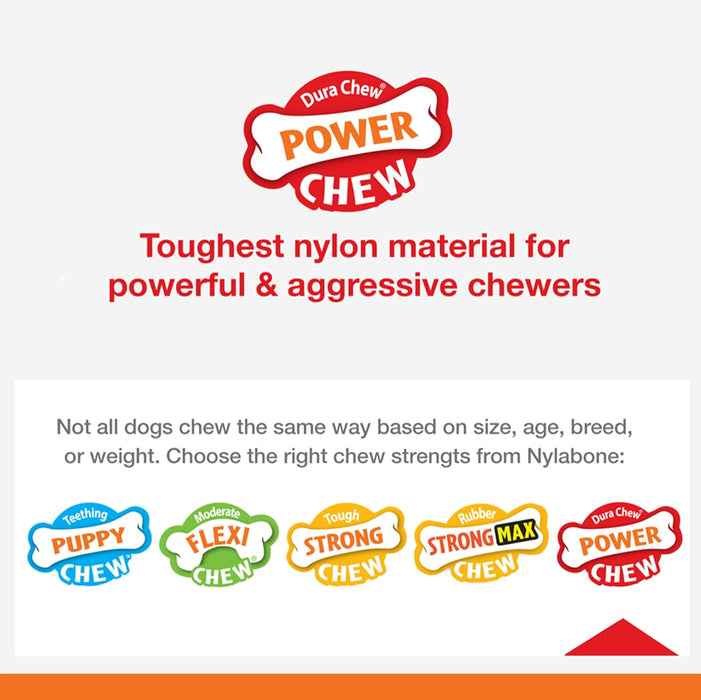 Nylabone Juguete para perros ergonómico Hold & Chew Wishbone Power Chew duradero