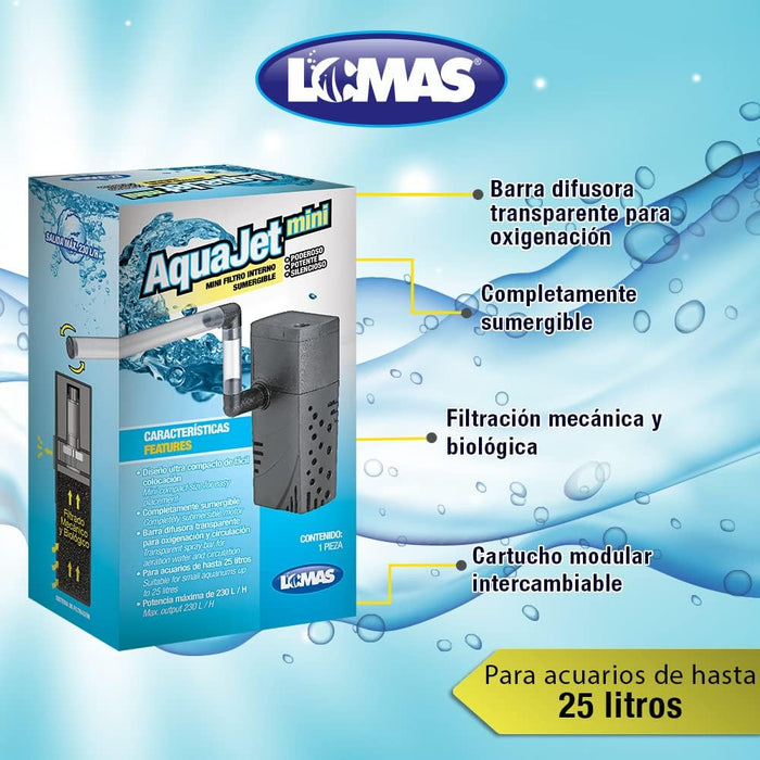 Lomas Filtro Interno Aquajet Para Acuarios