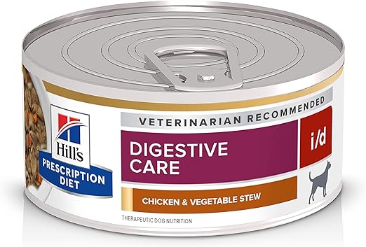 Hill's Prescription Diet i/d Digestive Care (Cuidado Digestivo) Estofado de Verduras y Pollo Alimento enlatado para perros