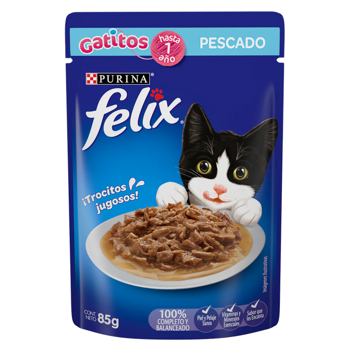 FELIX Gatitos Pescado Blanco Salsa 85 g