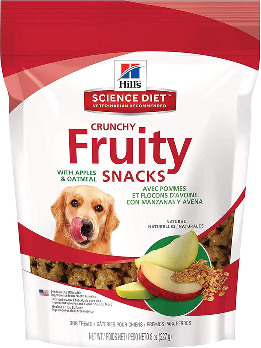 Hill's Science Diet, Snacks Frutales para Perro, Manzanas y Avena 227 gr