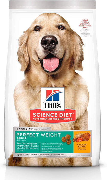 Hill's Science Diet, Perfect Weight (Control de Peso) Alimento para Perros Adultos, Croquetas