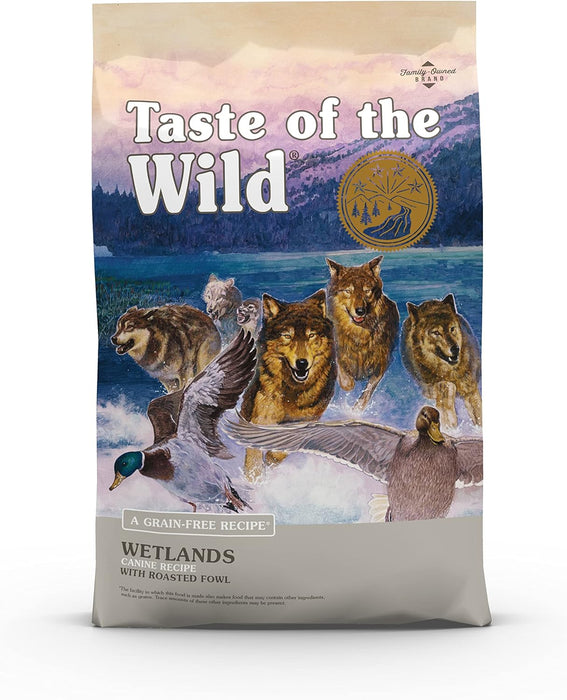 TASTE OF THE WILD-WETLANDS CANINE FORMULA WILD ROASTED FOWL (PATO ASADO) 32/18 12.70 Kg