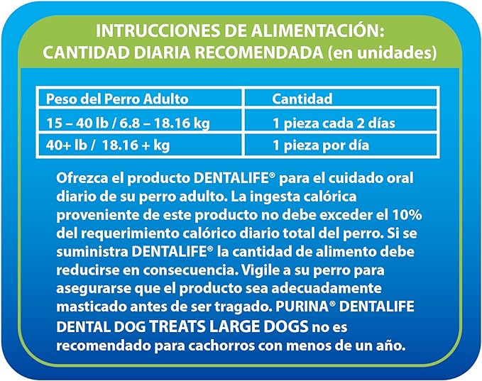 Purina Dentalife Cuidado Oral Perros Razas Grandes 221g