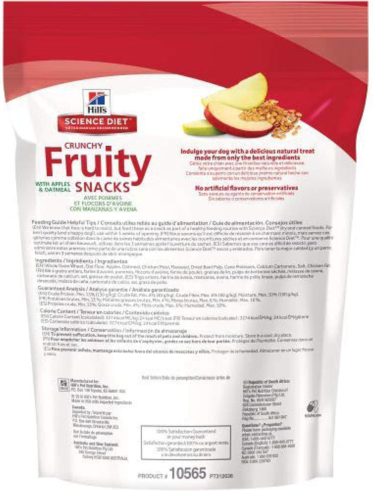 Hill's Science Diet, Snacks Frutales para Perro, Manzanas y Avena 227 gr