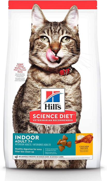 Hill's Science Diet, Alimento para Gato Adulto 7+ años Indoor, Seco (bulto)