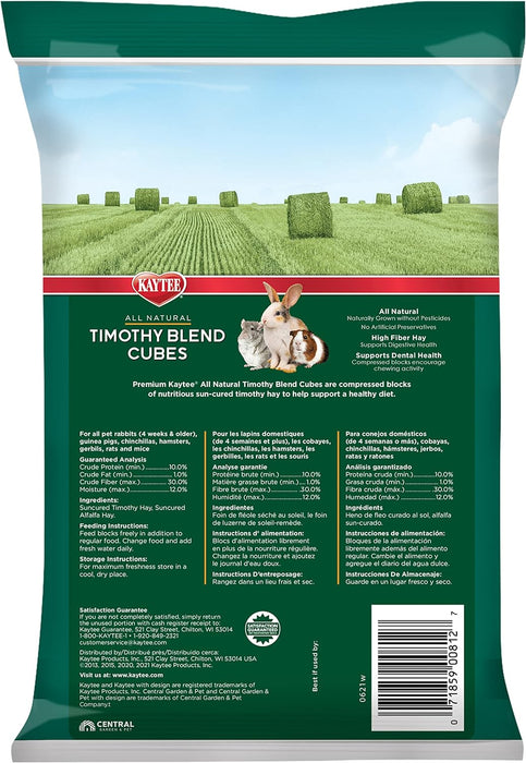 Kaytee Natural Timothy Blend Cubos 454 Kg (1 Lb)