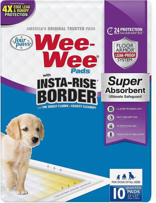 Wee-Wee Pads Tapete entrenador Insta-Rise Border Pads 56 cm x 58 cm 10 piezas