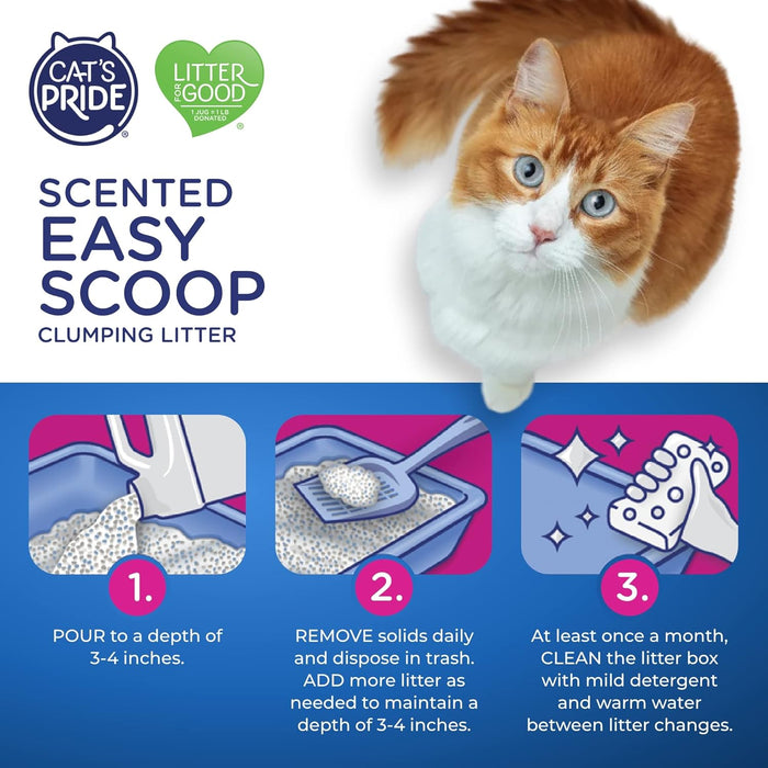 Cat's Pride Scented Easy Scoop Arena para gato Aglutinante, Elimina olores 10 lb
