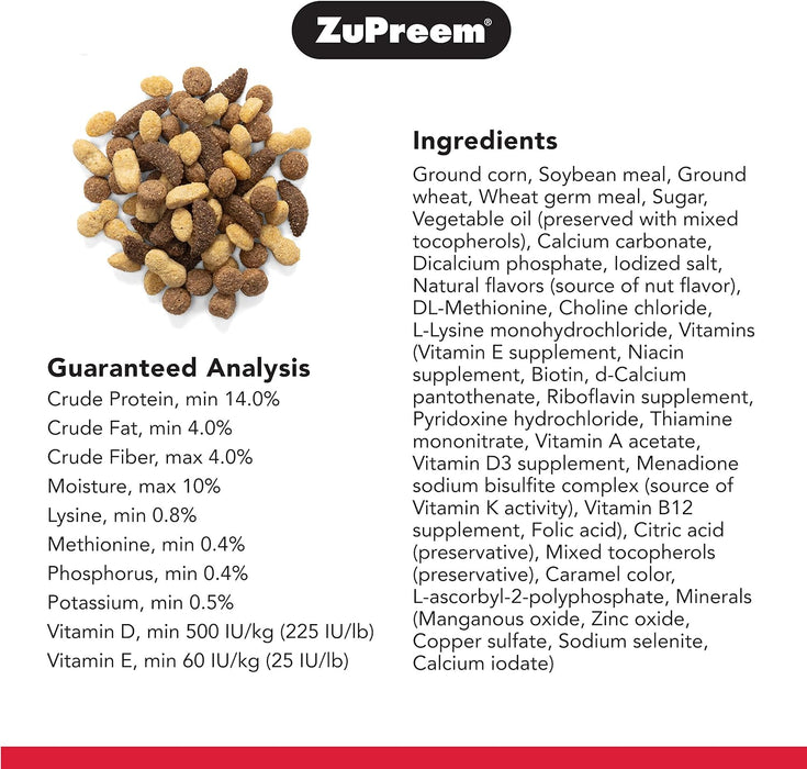 ZuPreem NutBlend Alimento Natural para Loros y Cotorras con Sabor a Nuez 907 gr (2 lb)