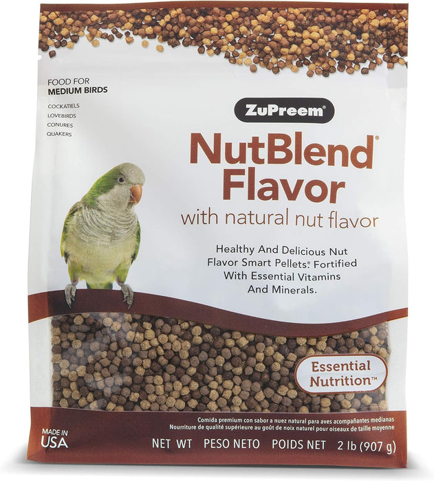 ZuPreem Alimento para Pájaros Medianos Nutblend Sabor Natural A Nueces 907 gr (2 lb)