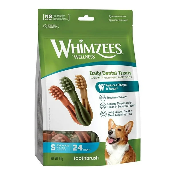 Whimzees-brushzees S 24 piezas