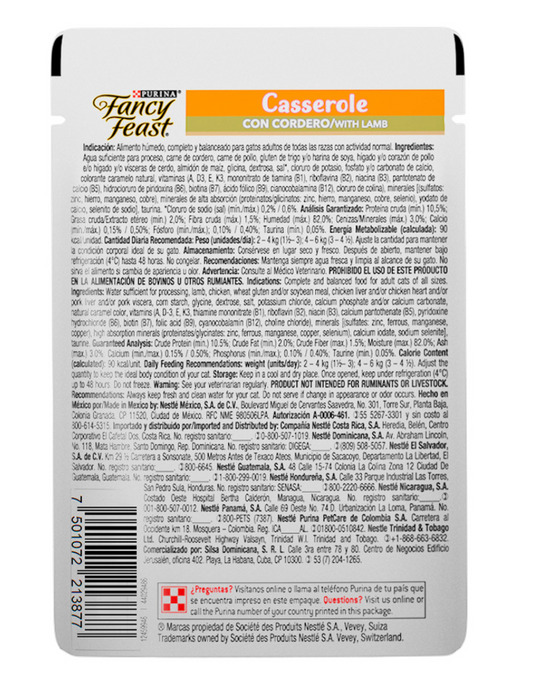 FANCY FEAST Casserole Cordero Pouch 85 g