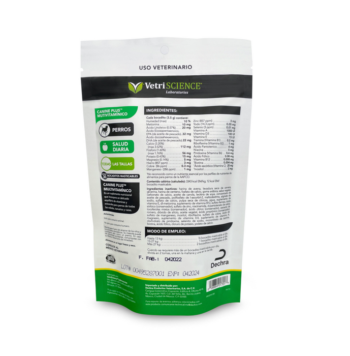 VetriScience-Multivitamin canine plus 30 piezas