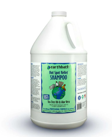 Earthbath Shampoo de Árbol de Té y Aloe, Para Mascotas 3.78 Lts (1 galón)