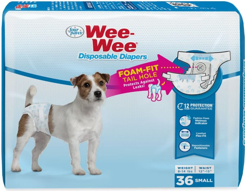 Wee-Wee Pañales con indicador de humedad para perros, talla Ch
