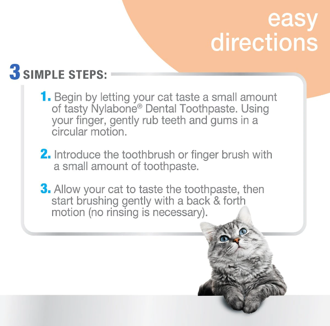 Nylabone Advanced Oral Care Kit dental para gatos con sabor original